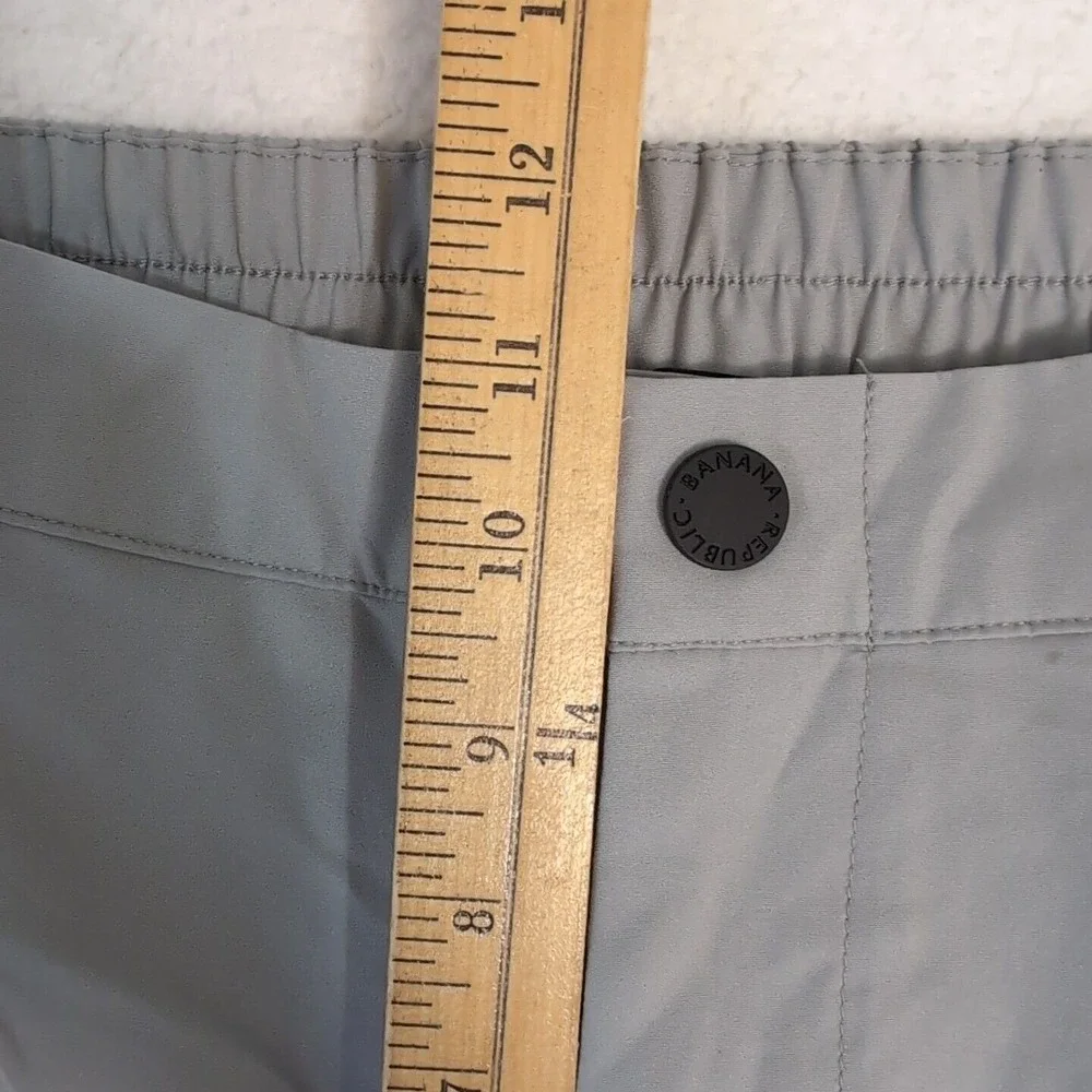 NEW Banana Republic Performance Jogger Pants Mens 30x30 Elastic Waist Gray Zip‎